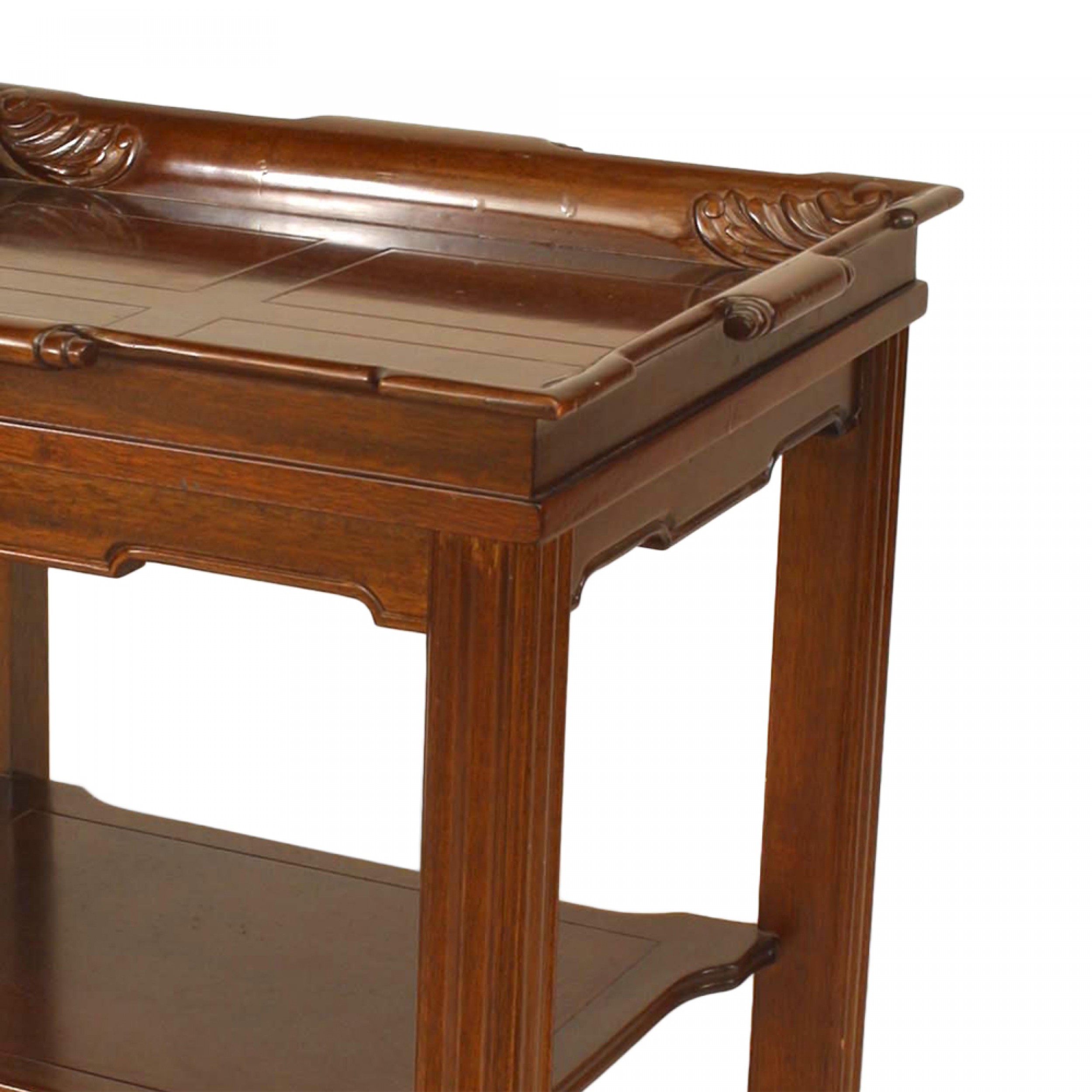 English mahogany end table