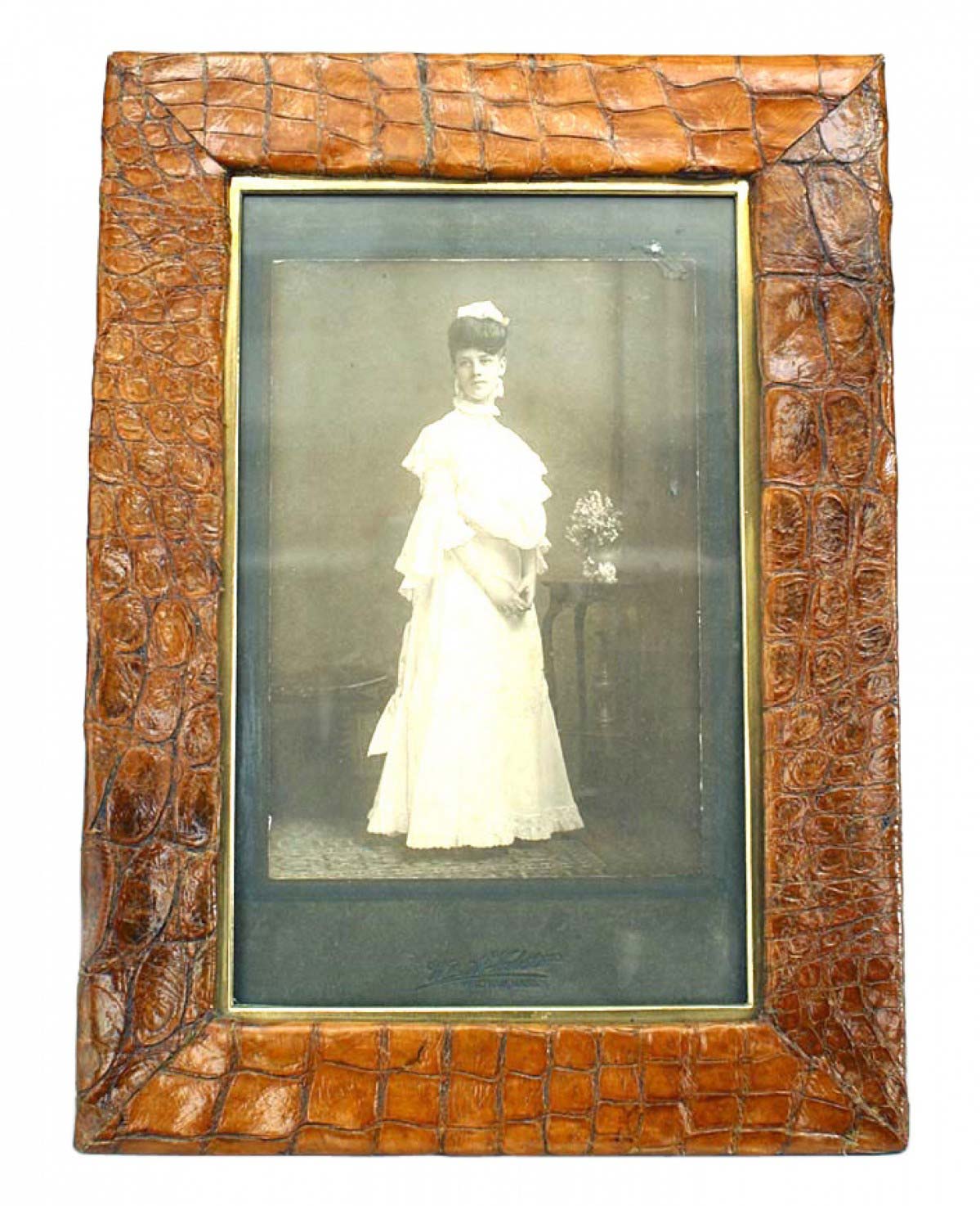 English brown crocodile picture frame 1