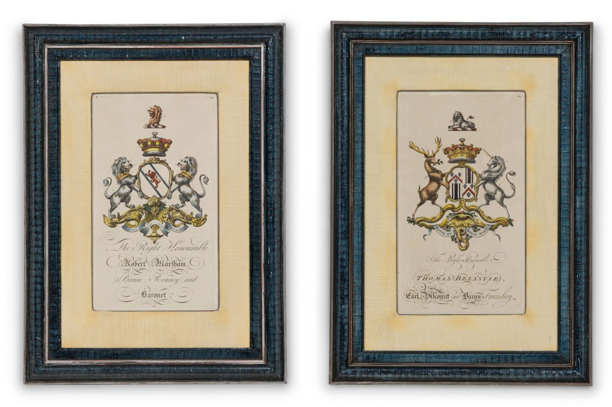 English georgian coat of arms engravings