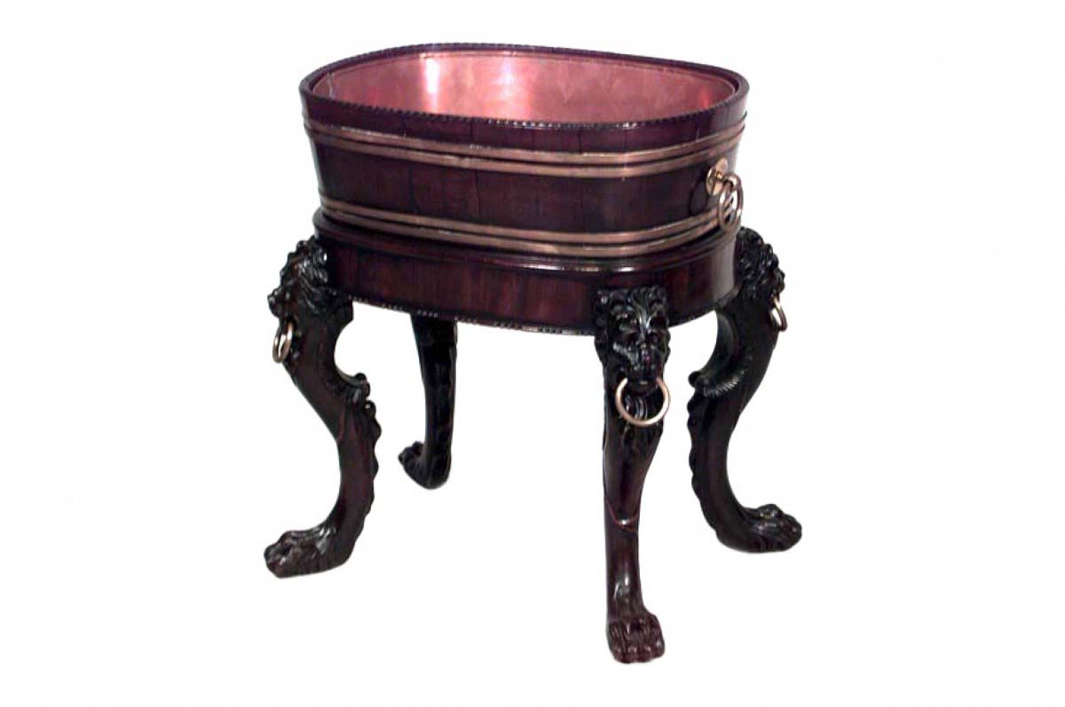 English georgian lion planter