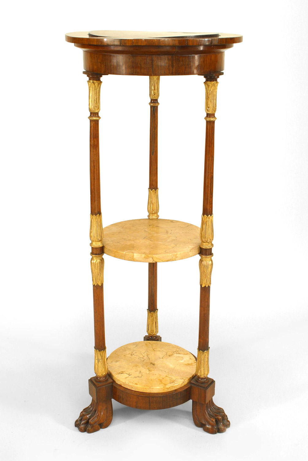 Pair english regency rosewood pedestals