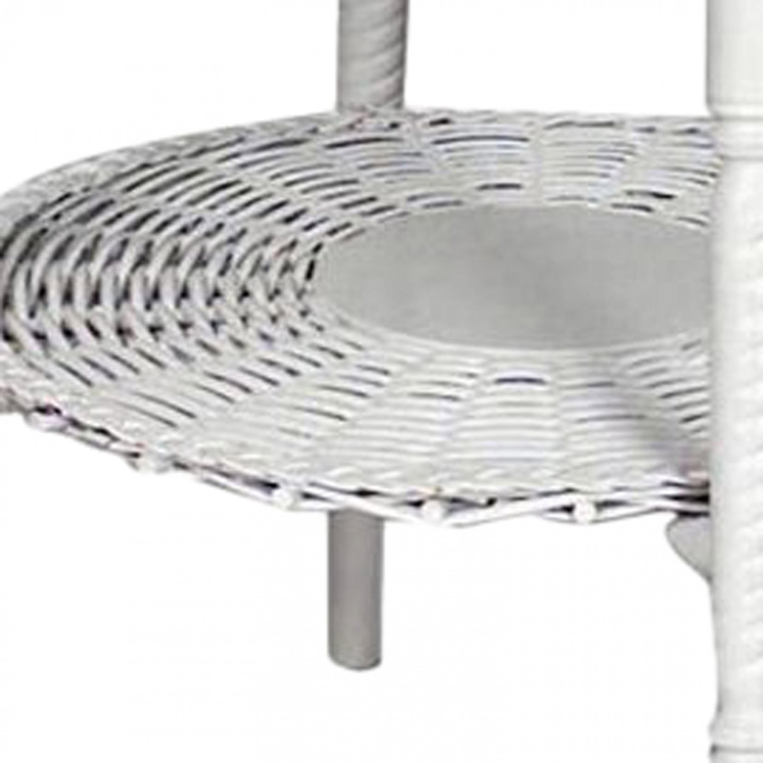 American victorian white wicker end table