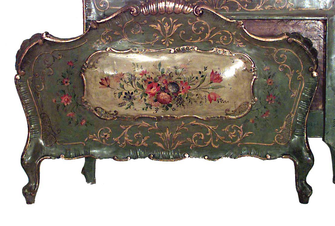 Italian painted twin beds 1