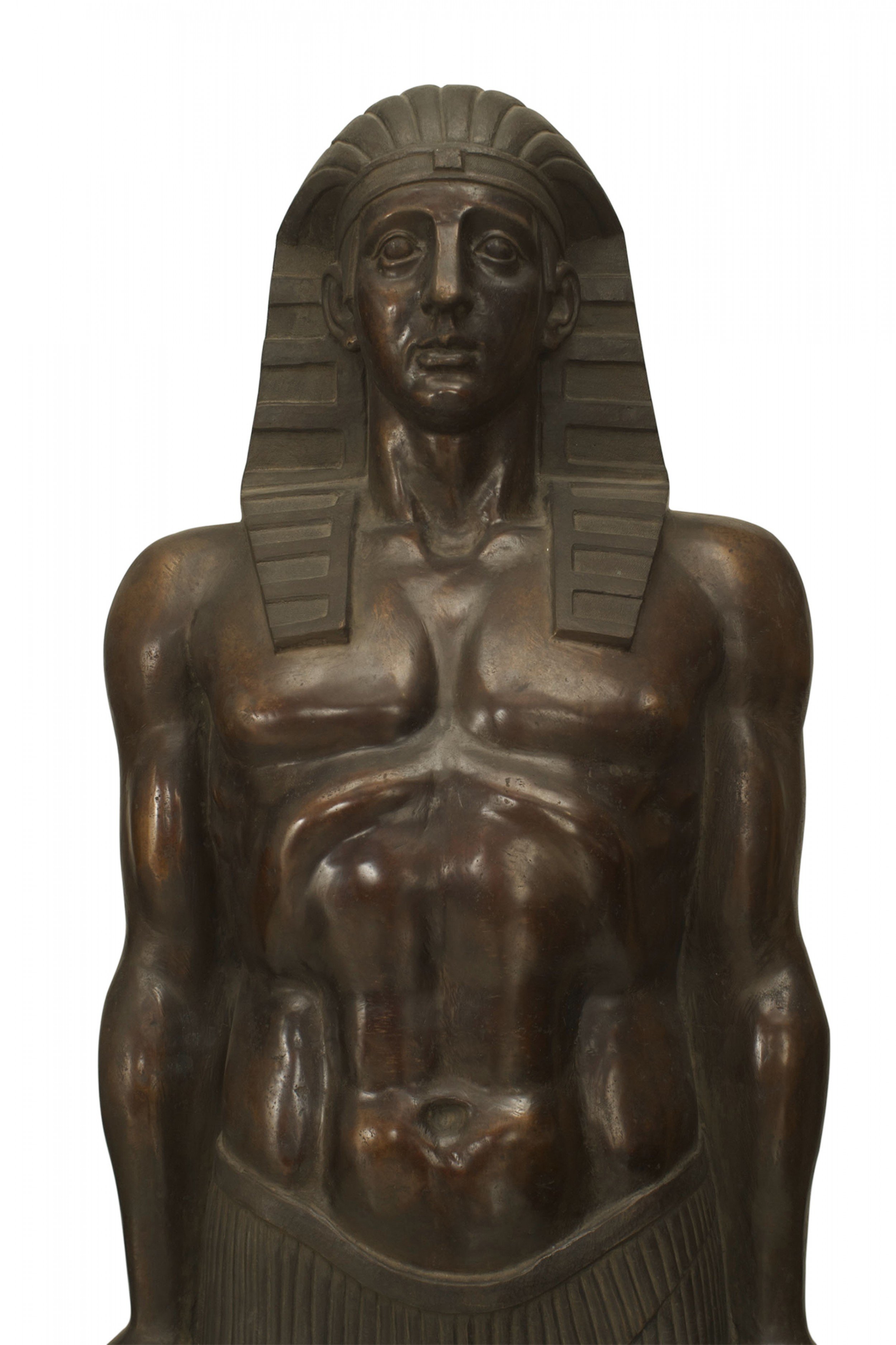 Monumental bronze egyptian figures