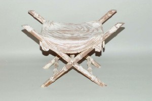 Seating bench stool italian venetian bleached 057632