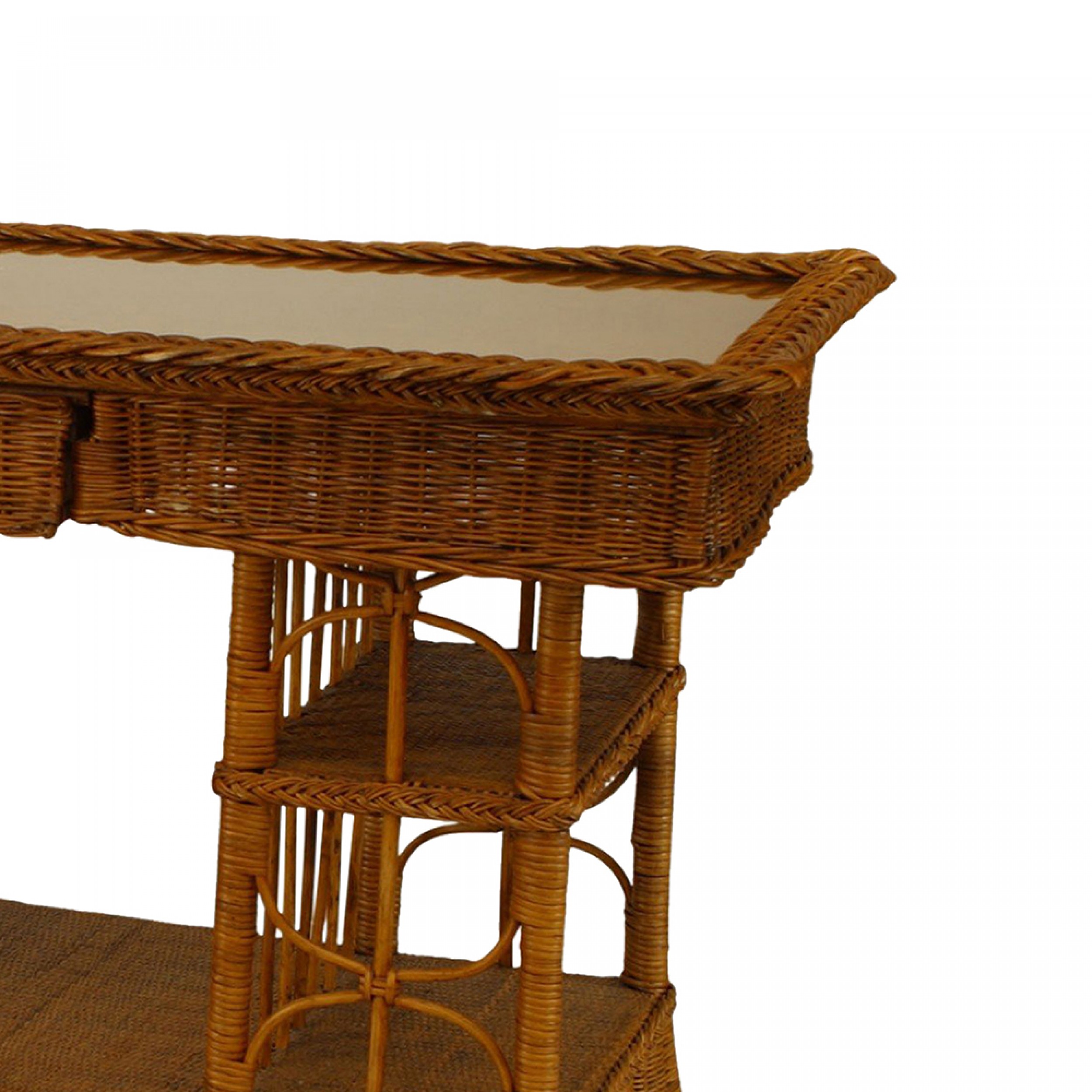 American victorian wicker davenport table