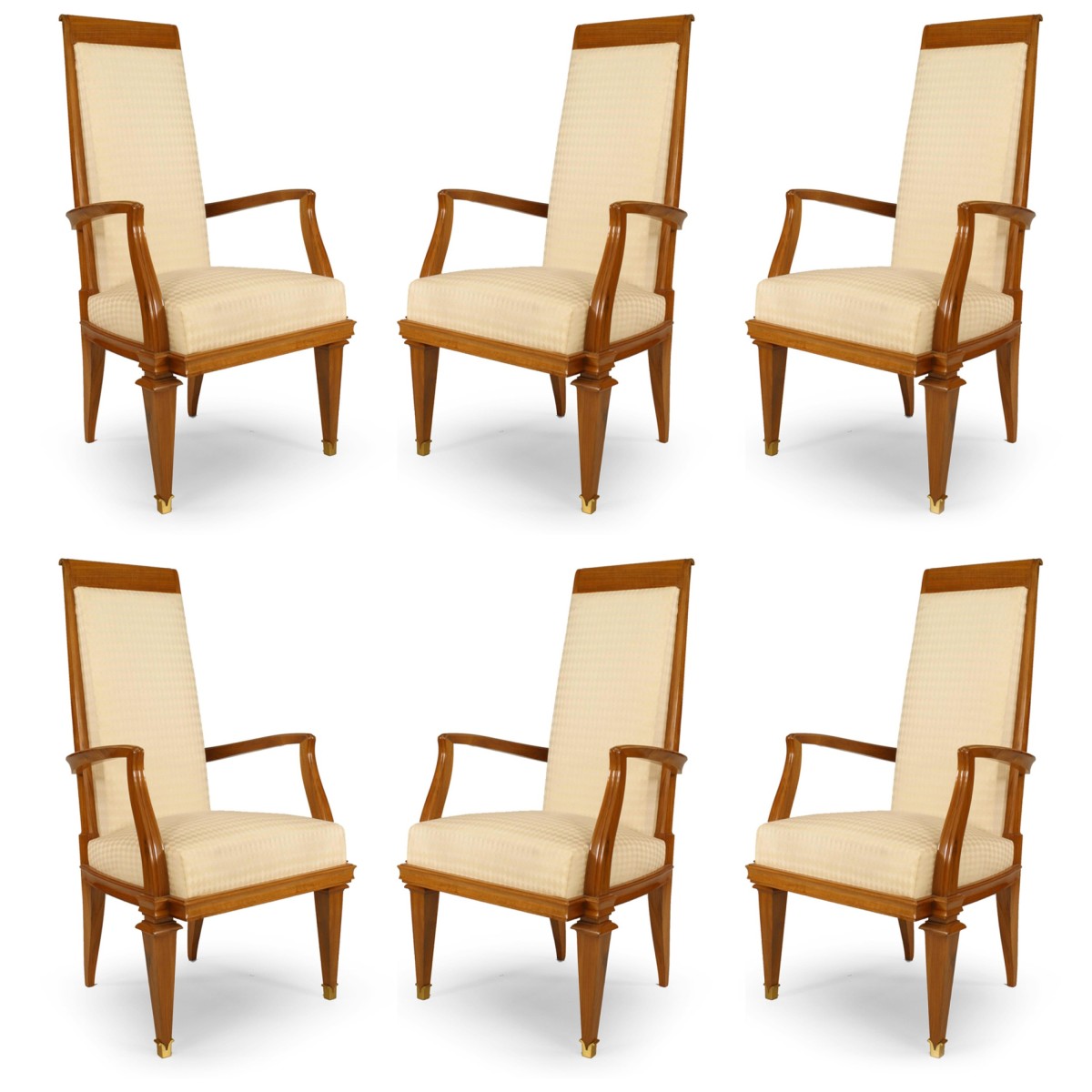 French white muslin arm chairs