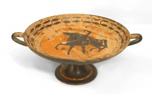 Greek style painted terra cotta centerpiece 1