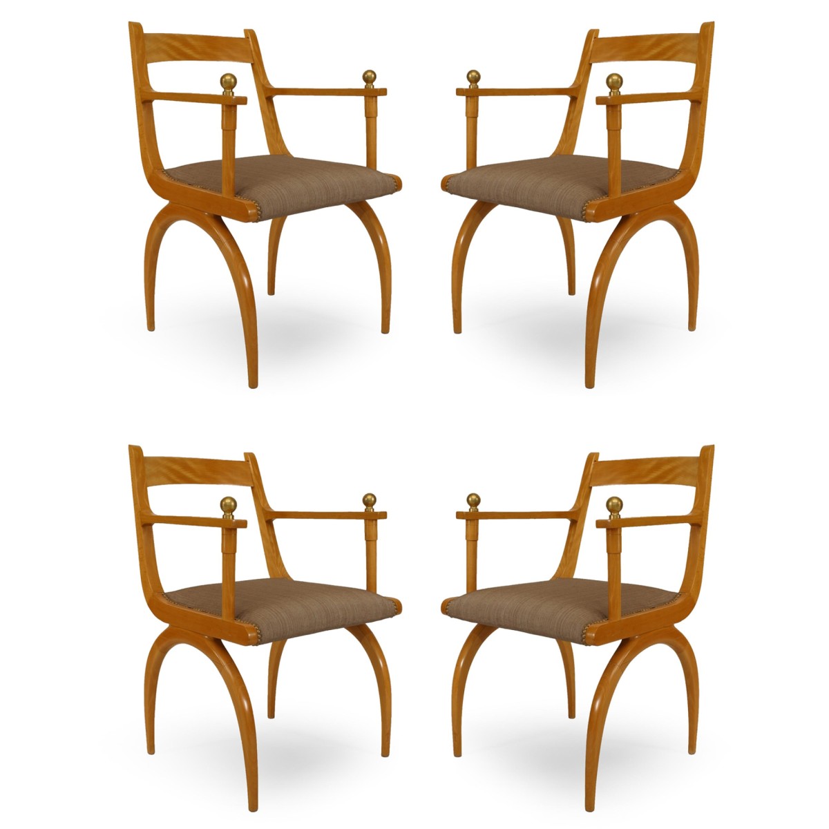 French sycamore arm chairs 3