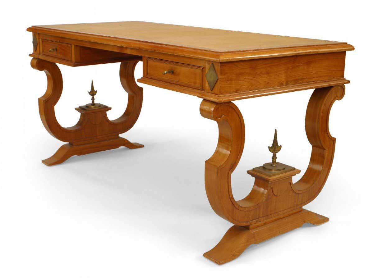 French ormolu maple writing desk
