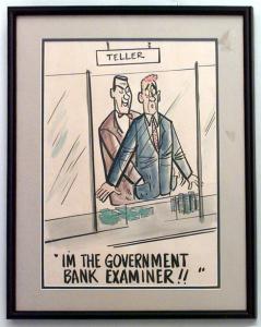 Paintings art cartoon mid century american watercolor 058803a 1