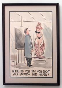 Paintings art cartoon mid century american watercolor 058813 1