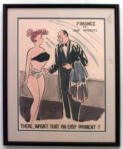 Paintings art cartoon mid century american watercolor 058816a