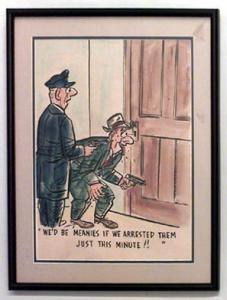 Paintings art cartoon mid century american watercolor 058817a 1