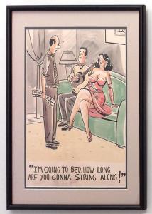 Paintings art cartoon mid century american watercolor 058820 1