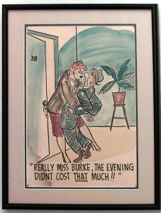 Paintings art cartoon mid century american watercolor 058820a 1