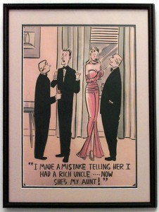 Paintings art cartoon mid century american watercolor 058827a