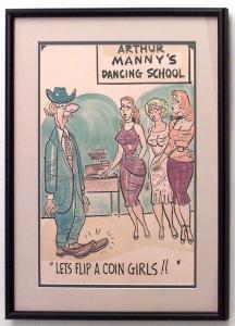 Paintings art cartoon mid century american watercolor 058830 1