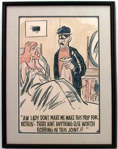 Paintings art cartoon mid century american watercolor 058831a 1