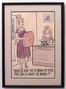 Paintings art cartoon mid century american watercolor 058842 1