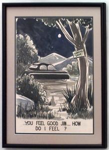 Paintings art cartoon mid century american watercolor 058850 1