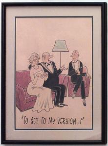 Paintings art cartoon mid century american watercolor 058853 1