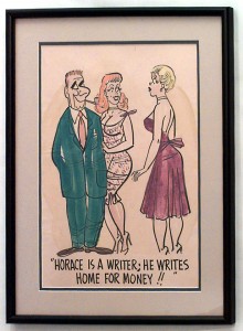 Paintings art cartoon mid century american watercolor 058861