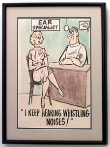 Paintings art cartoon mid century american watercolor 058873