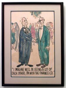 Paintings art cartoon mid century american watercolor 058876 1