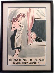 Paintings art cartoon mid century american watercolor 058884 1