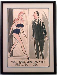 Paintings art cartoon mid century american watercolor 058886 1