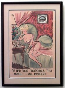 Paintings art cartoon mid century american watercolor 058888 1