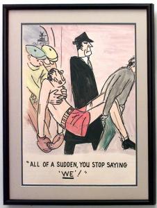 Paintings art cartoon mid century american watercolor 058893 1