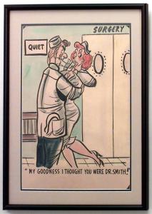 Paintings art cartoon mid century american watercolor 058895 1