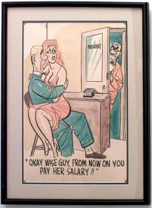Paintings art cartoon mid century american watercolor 058913 1