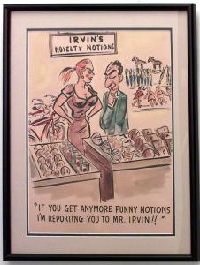 Paintings art cartoon mid century american watercolor 058924 1