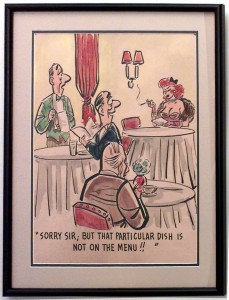 Paintings art cartoon mid century american watercolor 058929