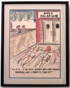 Paintings art cartoon mid century american watercolor 058931 1