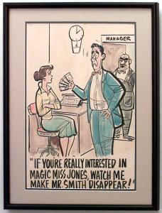 Paintings art cartoon mid century american watercolor 058942 1