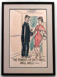 Paintings art cartoon mid century american watercolor 058946 1