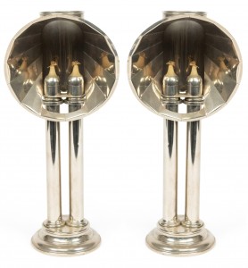 English victorian silver plated student lamps 1