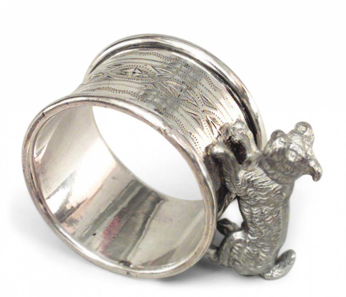 English victorian silver plate napkin ring