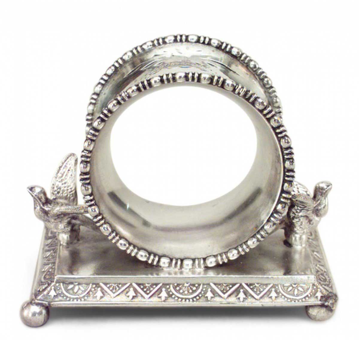 English victorian silver plate napkin ring 7