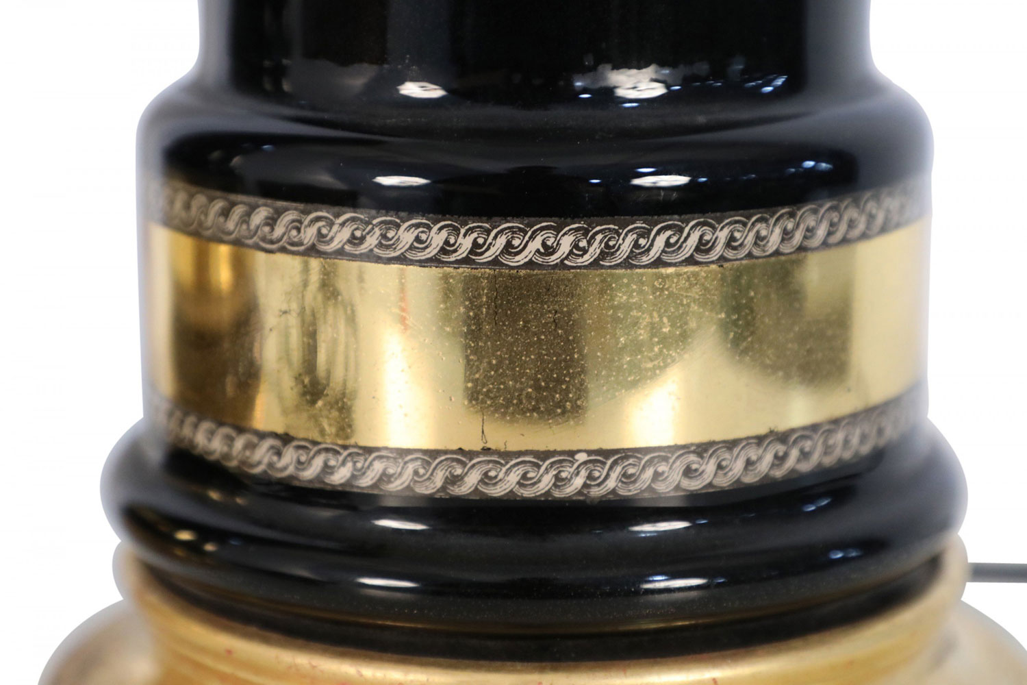 Italian mid century eglomise glass table lamps 1