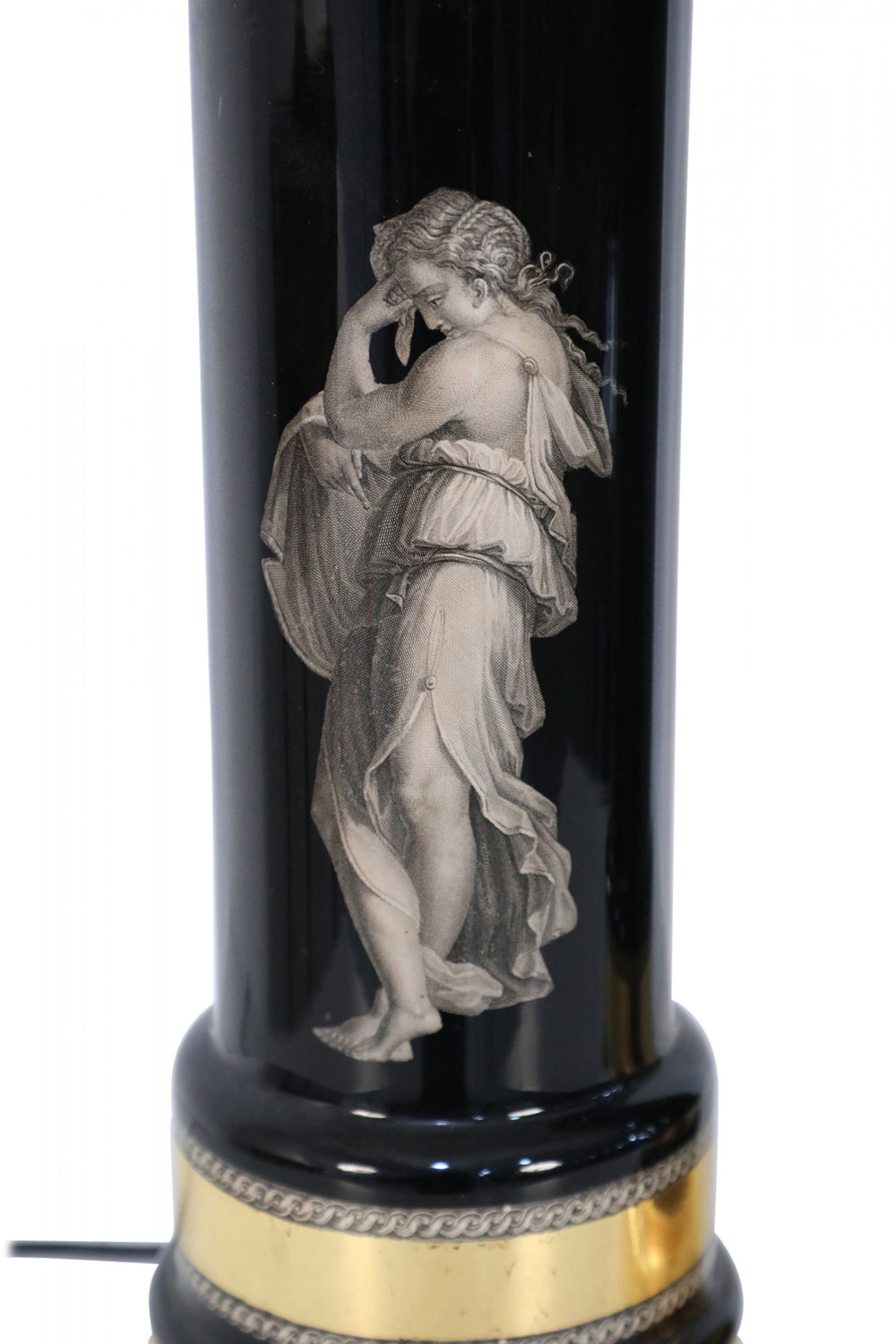 Italian mid century eglomise glass table lamps 1