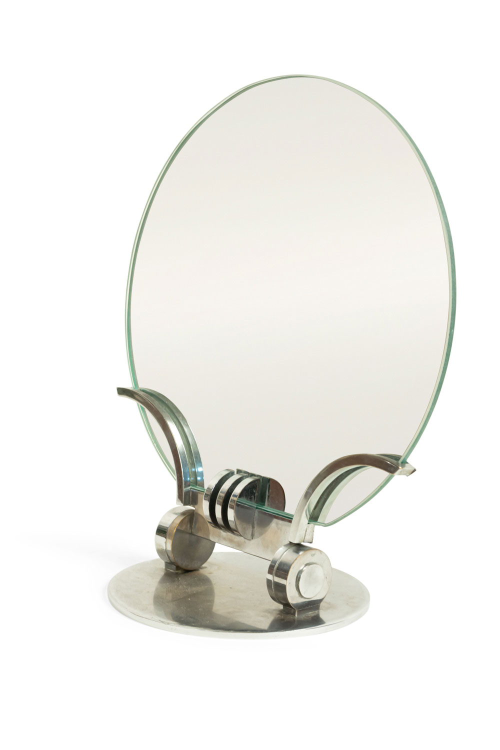 Table Mirror | French Art Deco Chrome Dressing Table Mirror