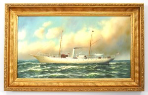 American victorian steamship painting