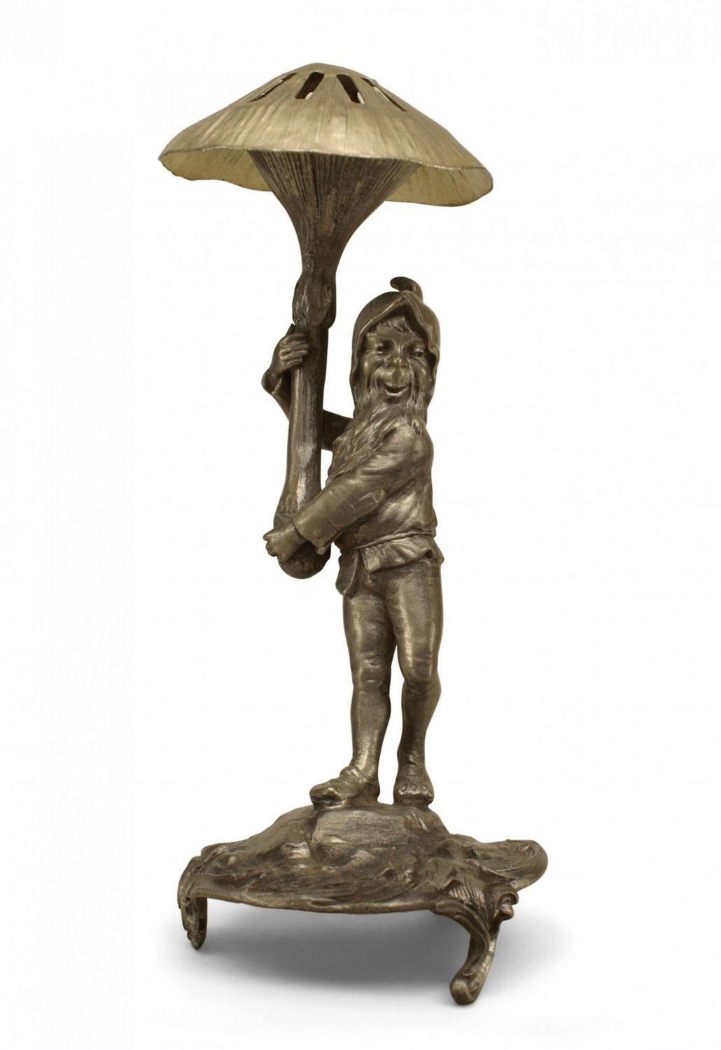 German pewter mushroom gnome