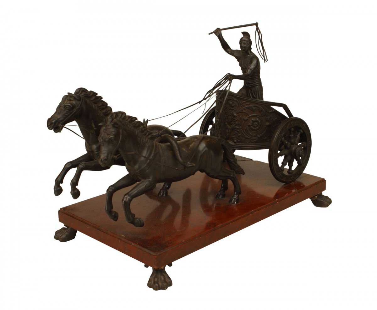 French bronze roman soldier