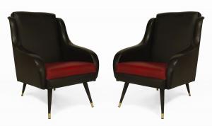 French bergeres faux alligator arm chairs 1